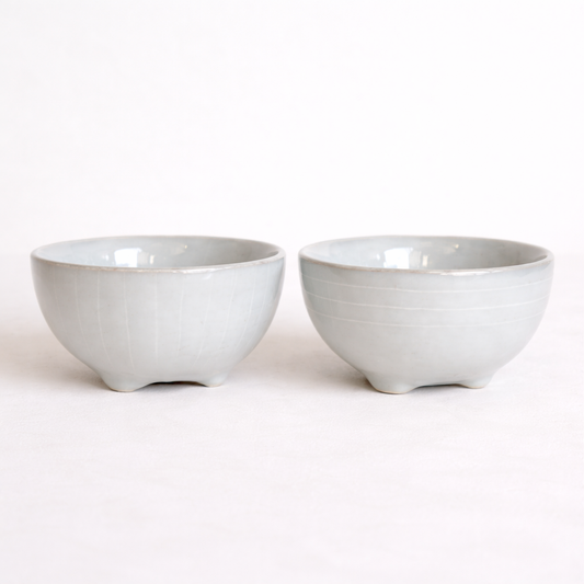 Stoneware Cream Bowls Set | By Luxe B Co. 