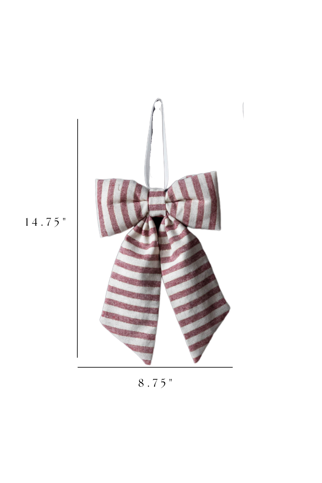 Striped Red Fabric Bows | By Luxe B Co.