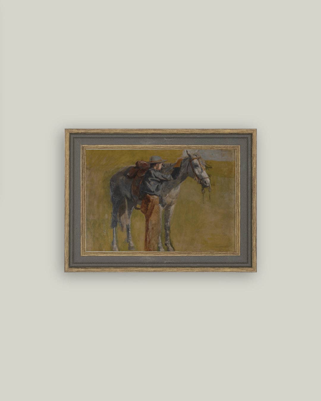 Study For Cowboys Framed Antique Inspired Art | By Luxe B Co