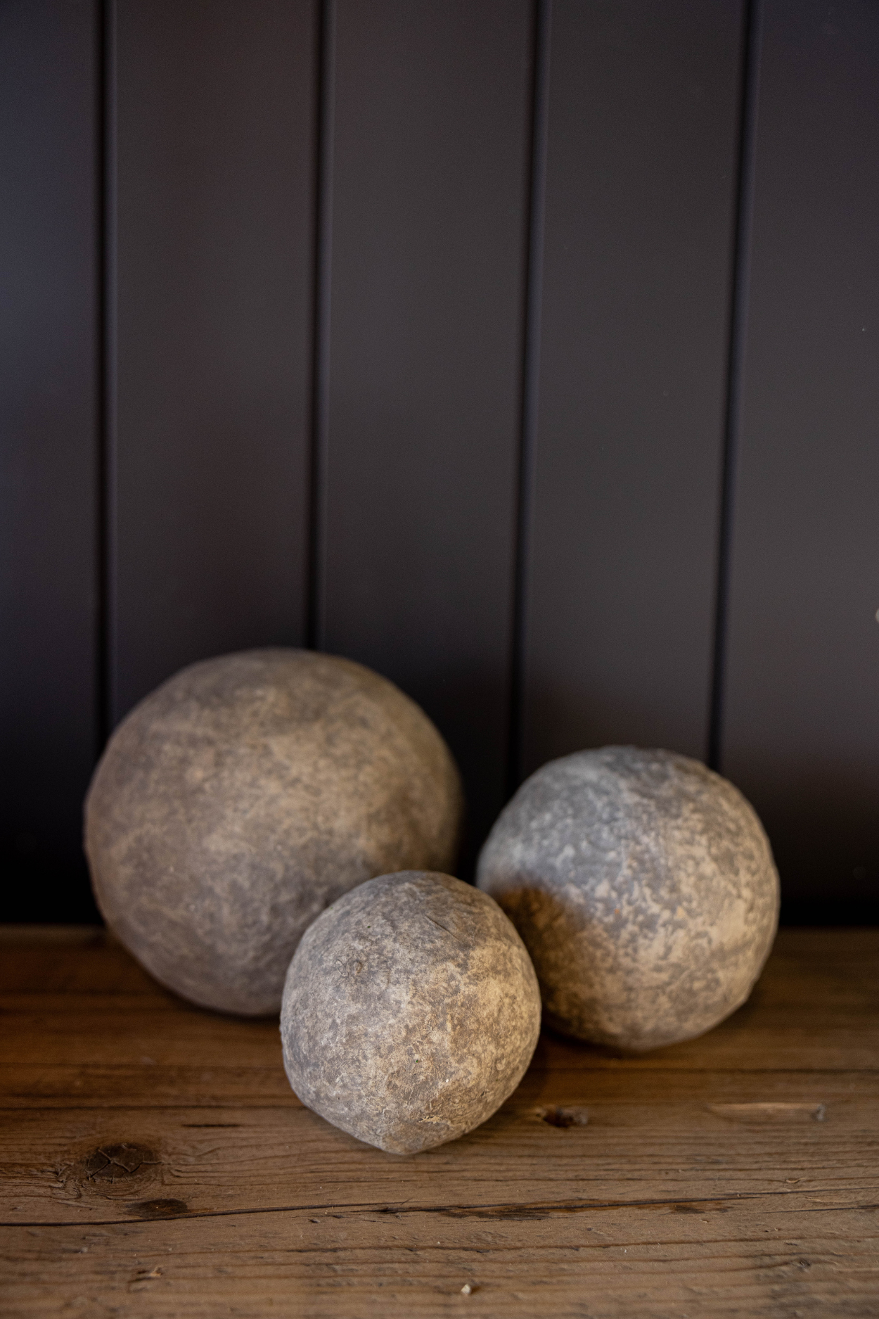 Sunita Gray Paper Mache Orbs | By Luxe B Co.