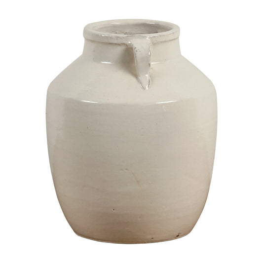 Tall Two Handle White Vase | By Luxe B Co.