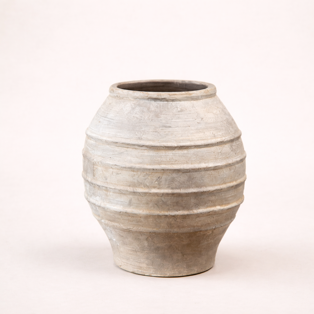 Taupe Ceramic Artisan Vase | By Luxe B Co.