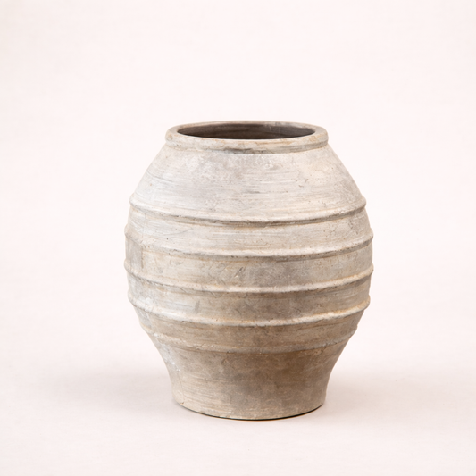 Taupe Ceramic Artisan Vase | By Luxe B Co.