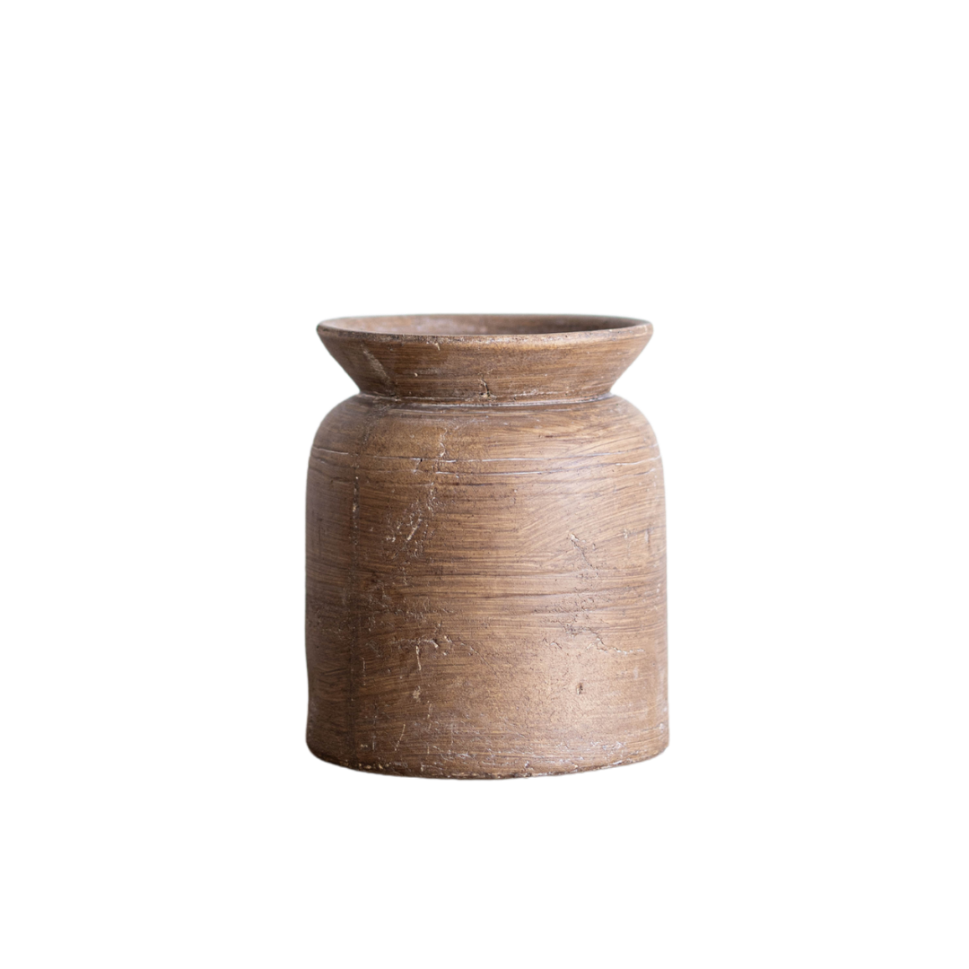 Terracotta Brown Etched Vase By Luxe B Co. 