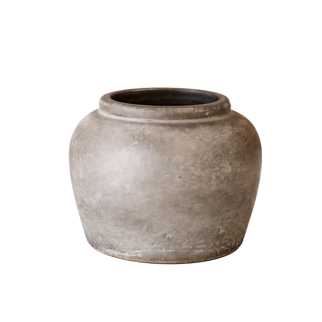 Terracotta Earthy Charcoal Vase | By Luxe B Co. 