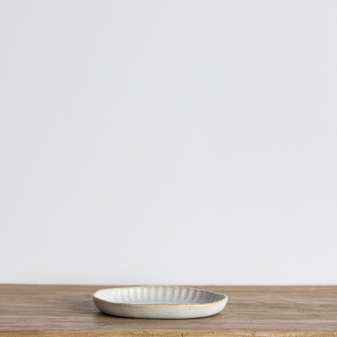 Textured White Ceramic Platter | By Luxe B Co.
