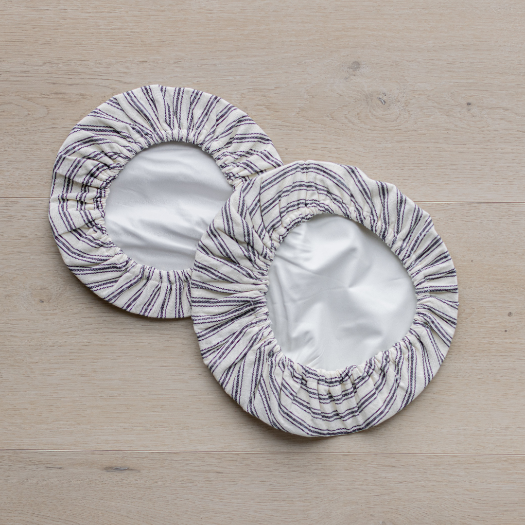 Ticking Stripe Bowl Covers Set of 2 | By Luxe B Co.