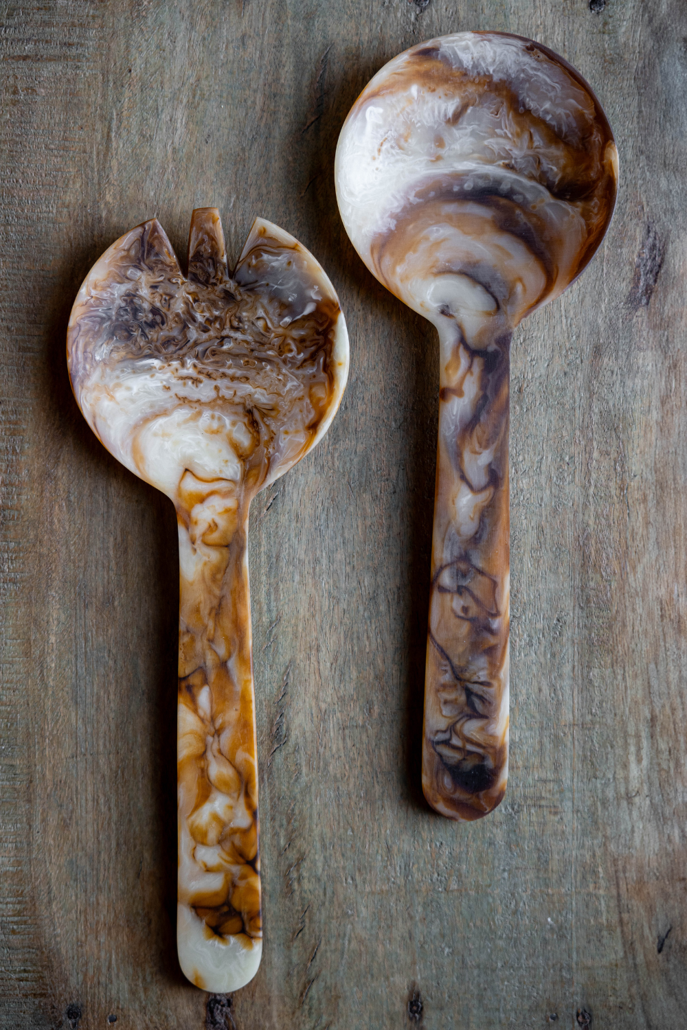 Tortoiseshell Salad Servers