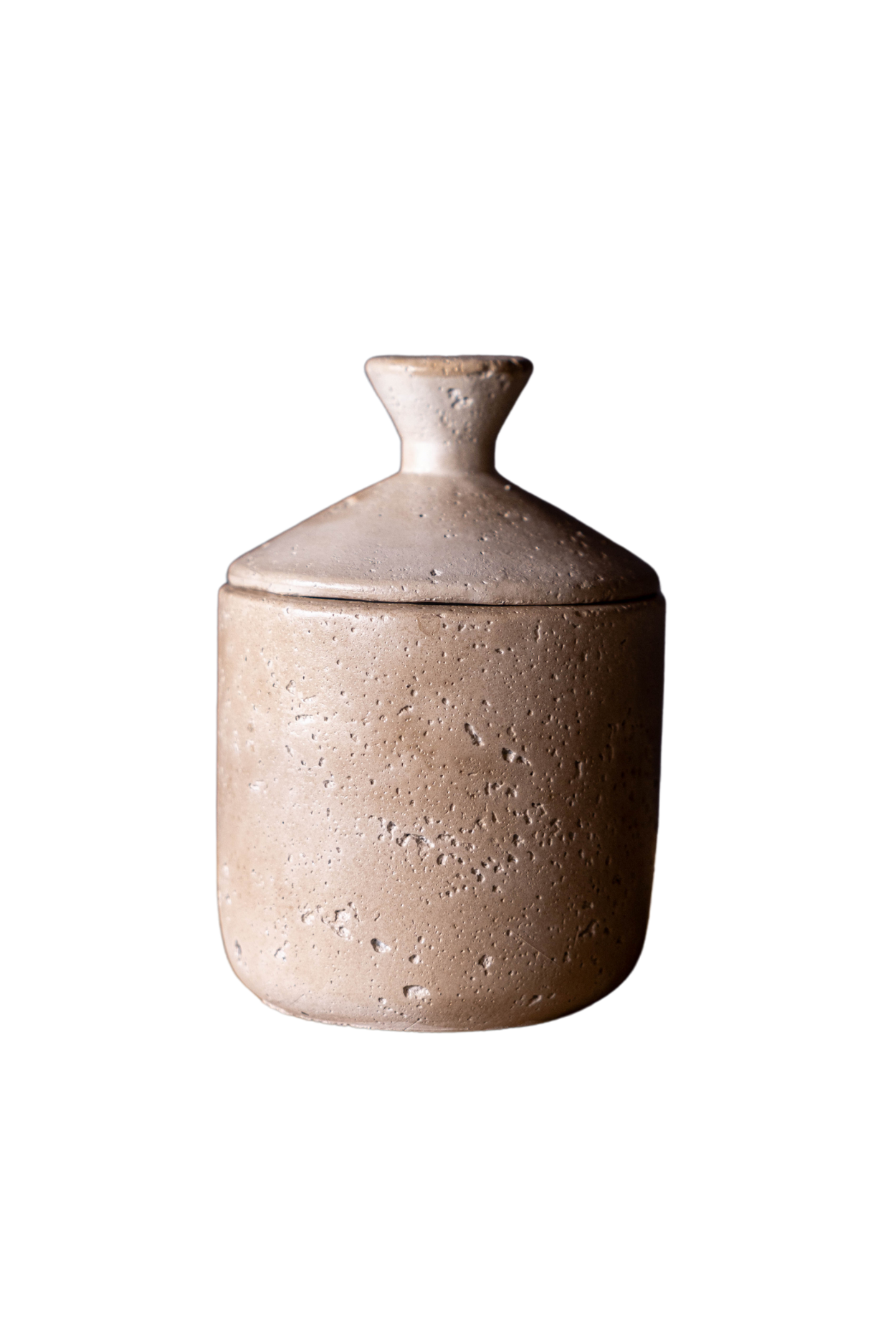 Travertine Lidded Jar | By Luxe B Co. 