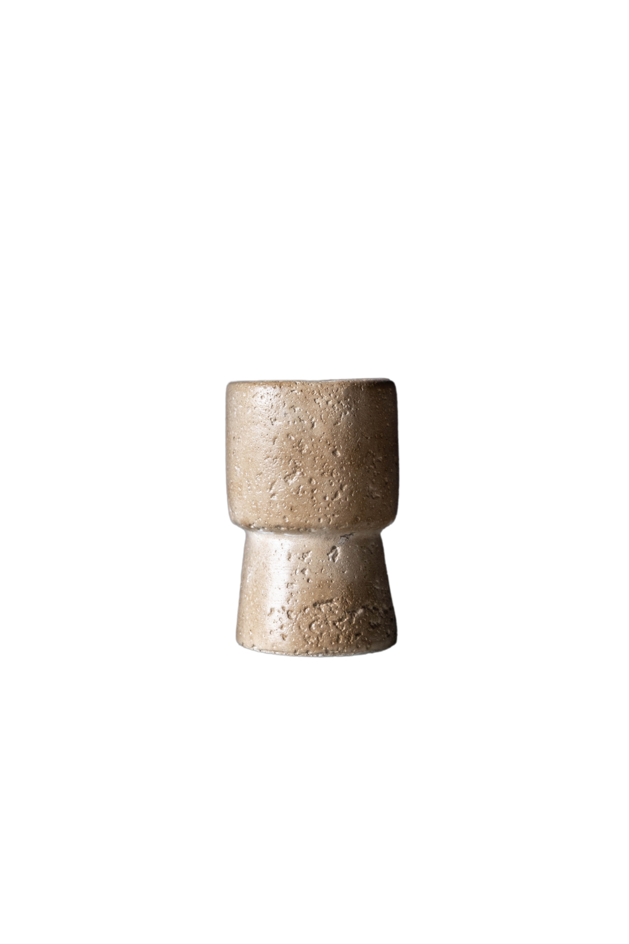 Travertine Cement Tealight Candle Pillar - Luxe B Co