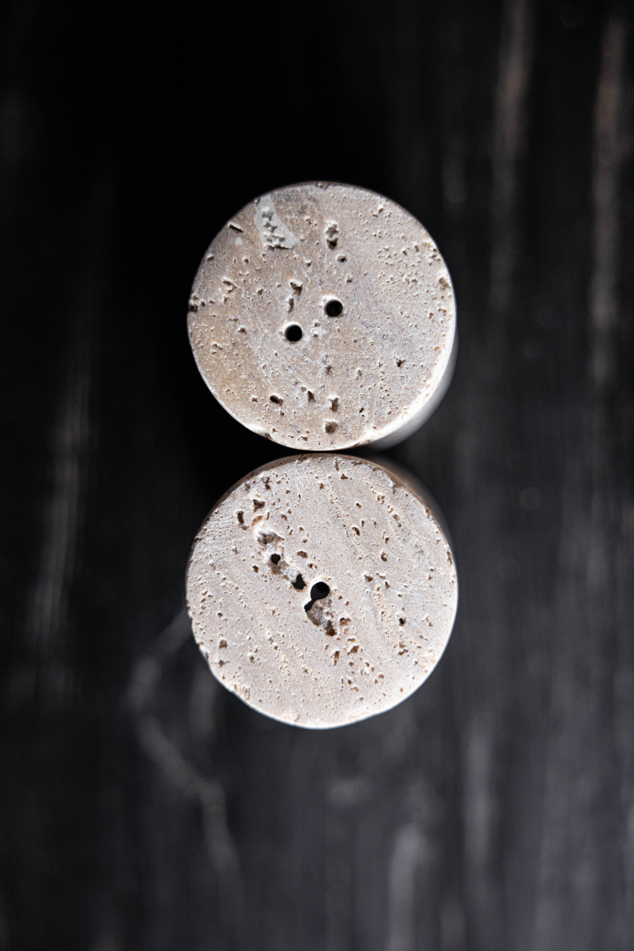 Travertine Salt & Pepper Shakers | By Luxe B Co 