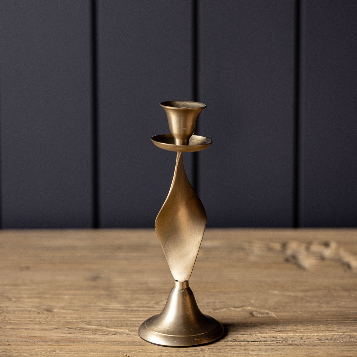 Twisted Brass Candlestick - Luxe B Co