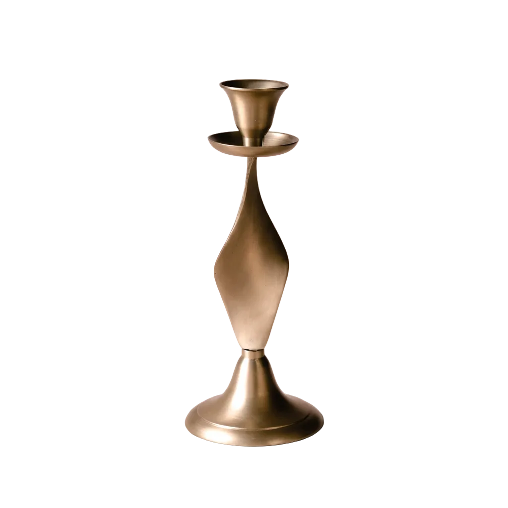 Twisted Brass Candlestick | By Luxe B Co. 