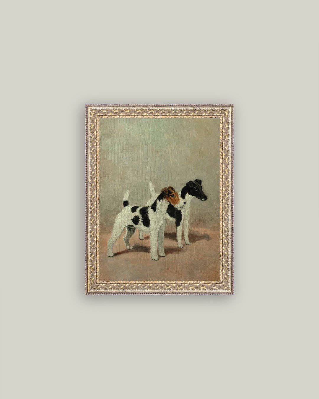 Two Fox Terriers Framed Antique Art - Luxe B Co