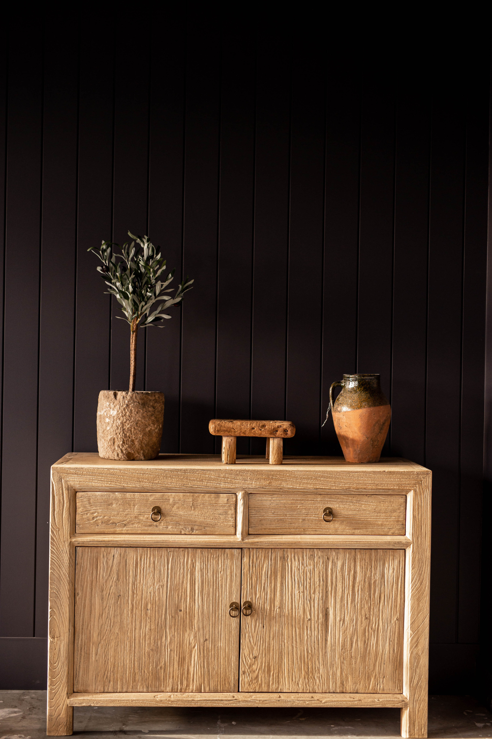 Newport Elm Wood Console |By Luxe B Co. 