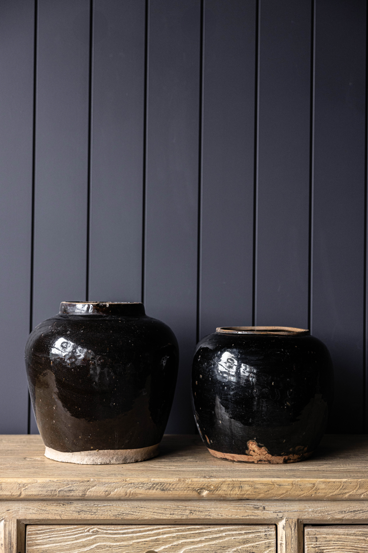 Vintage Black Glazed Paso Pot | By Luxe B Co