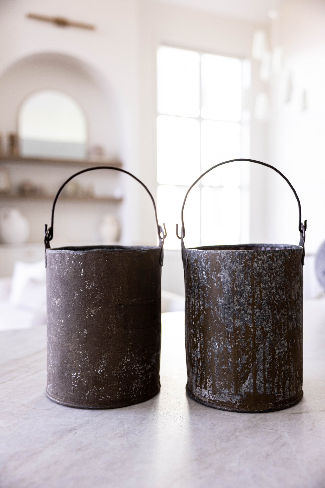 Vintage Metal Bucket | By Luxe B Co. 