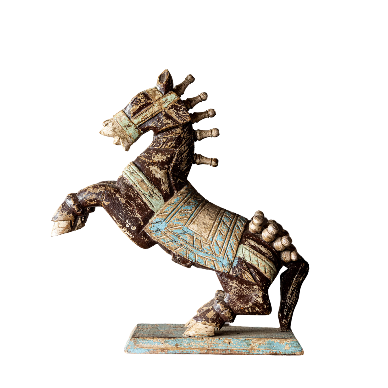 Vintage Found Wooden Painted Horse Statue | By Luxe B Co.