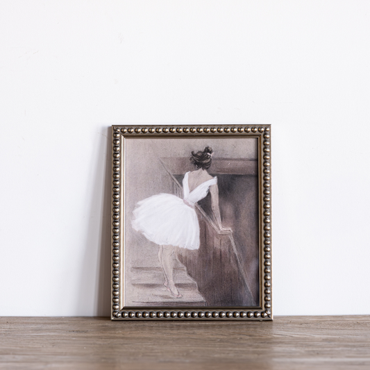 Vintage Watercolor Ballerina Framed Art | By Luxe B Co. 