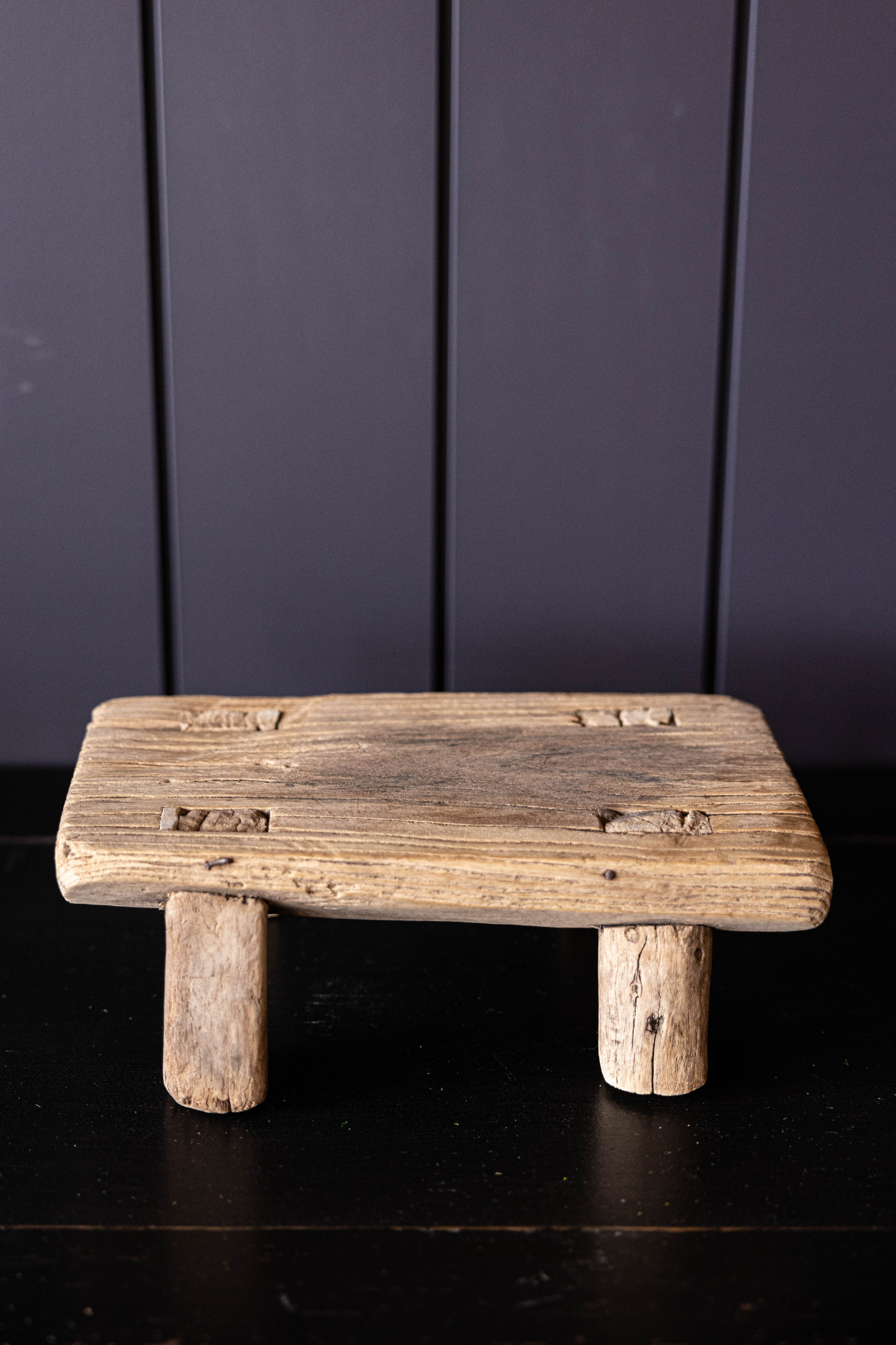 Vintage Inspired Small Wooden Stool | One Of A Kind
