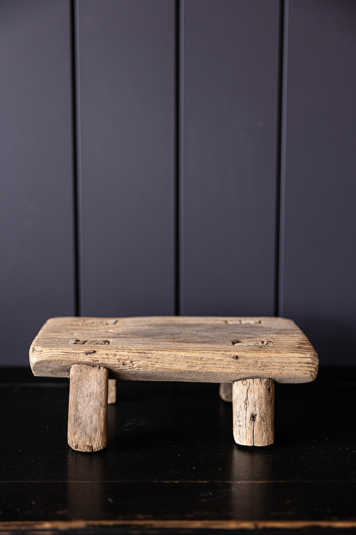 Vintage Inspired Small Wooden Stool | One Of A Kind