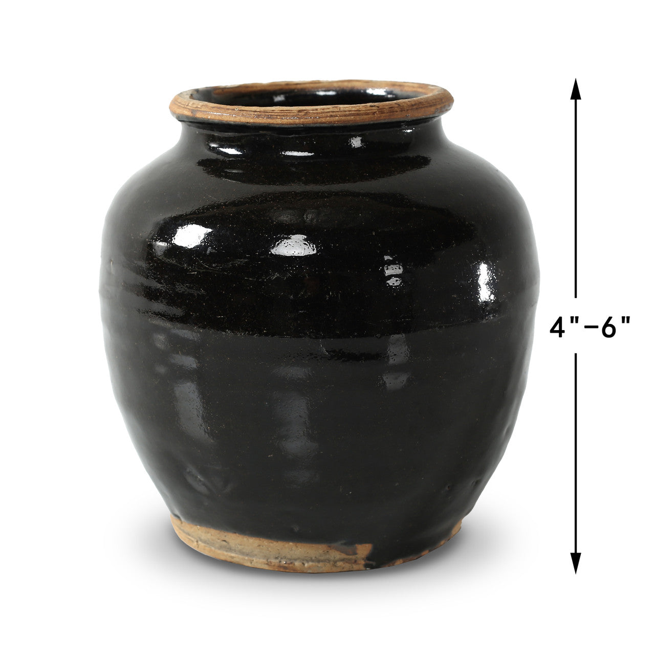 Vintage Black Glazed Pot | By Luxe B Co.