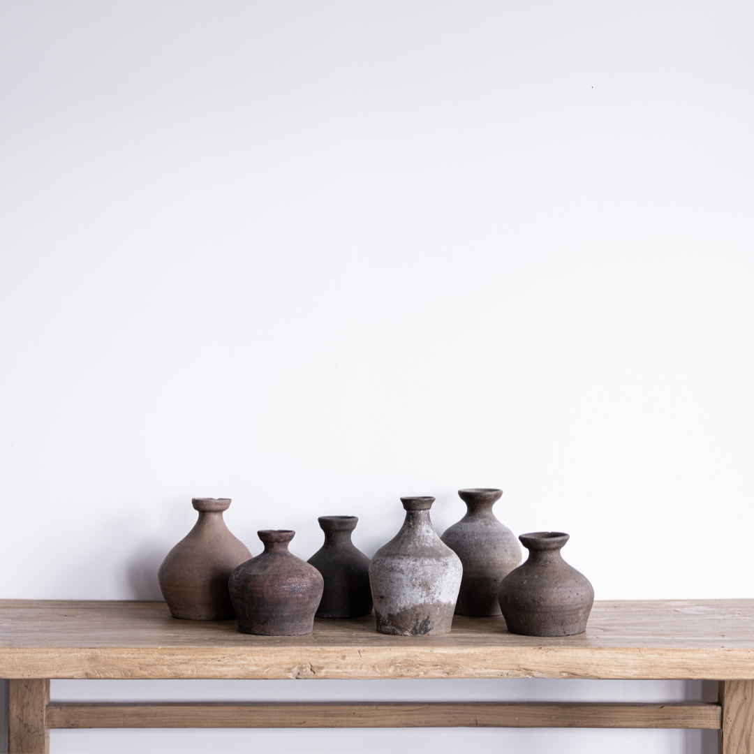 Vintage Black Grey Vase By Luxe B Co. 