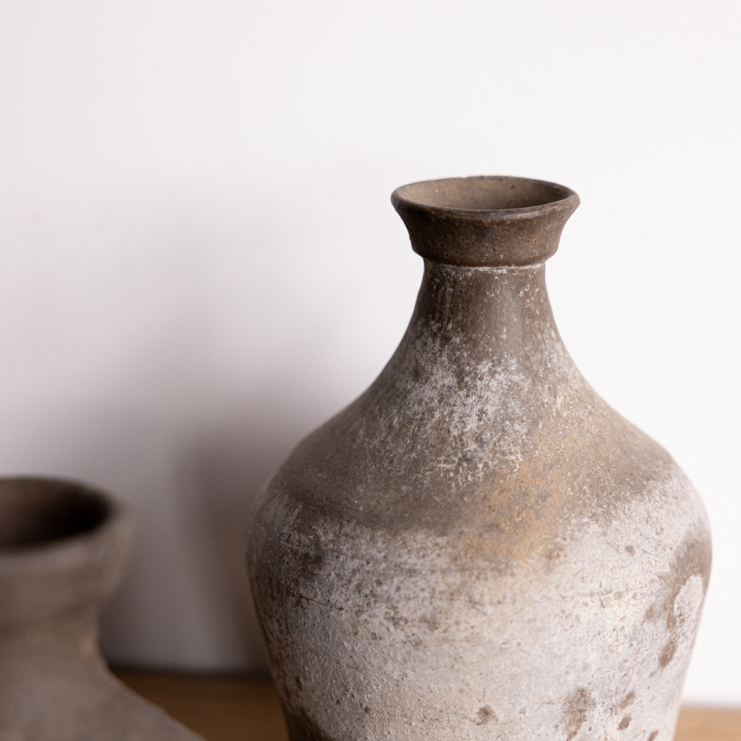 Vintage Black Grey Vase By Luxe B Co. 