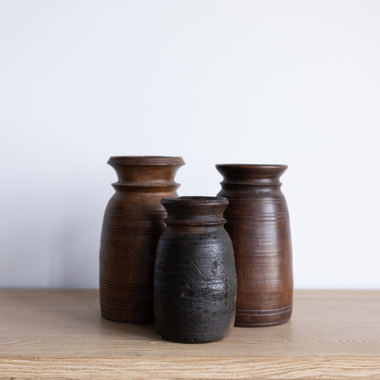 Vintage Dark Wooden Vase | By Luxe B Co.9