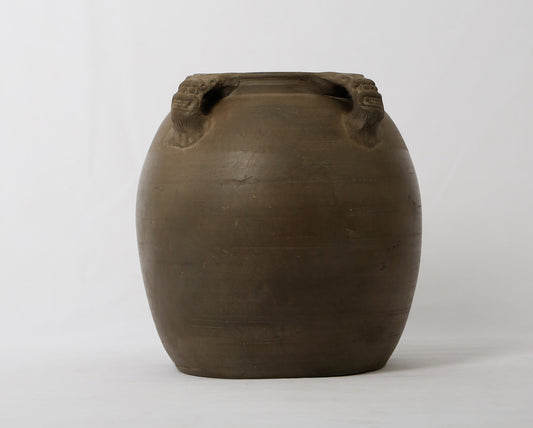 Vintage Inspired Gray Vase With Four Handles | By Luxe B Co.