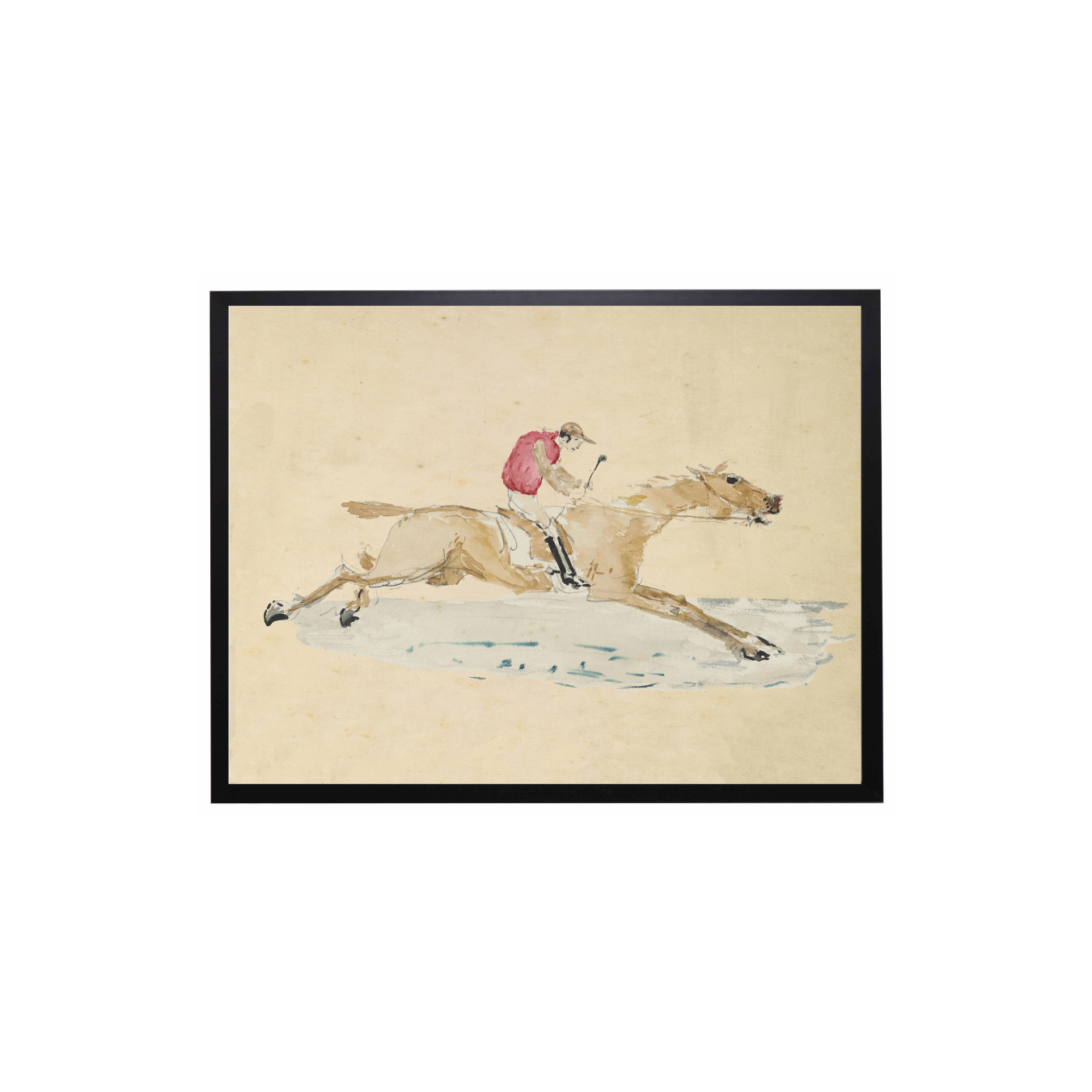 Vintage Jockey and Horse Beaded Framed Art | By Luxe B Co.