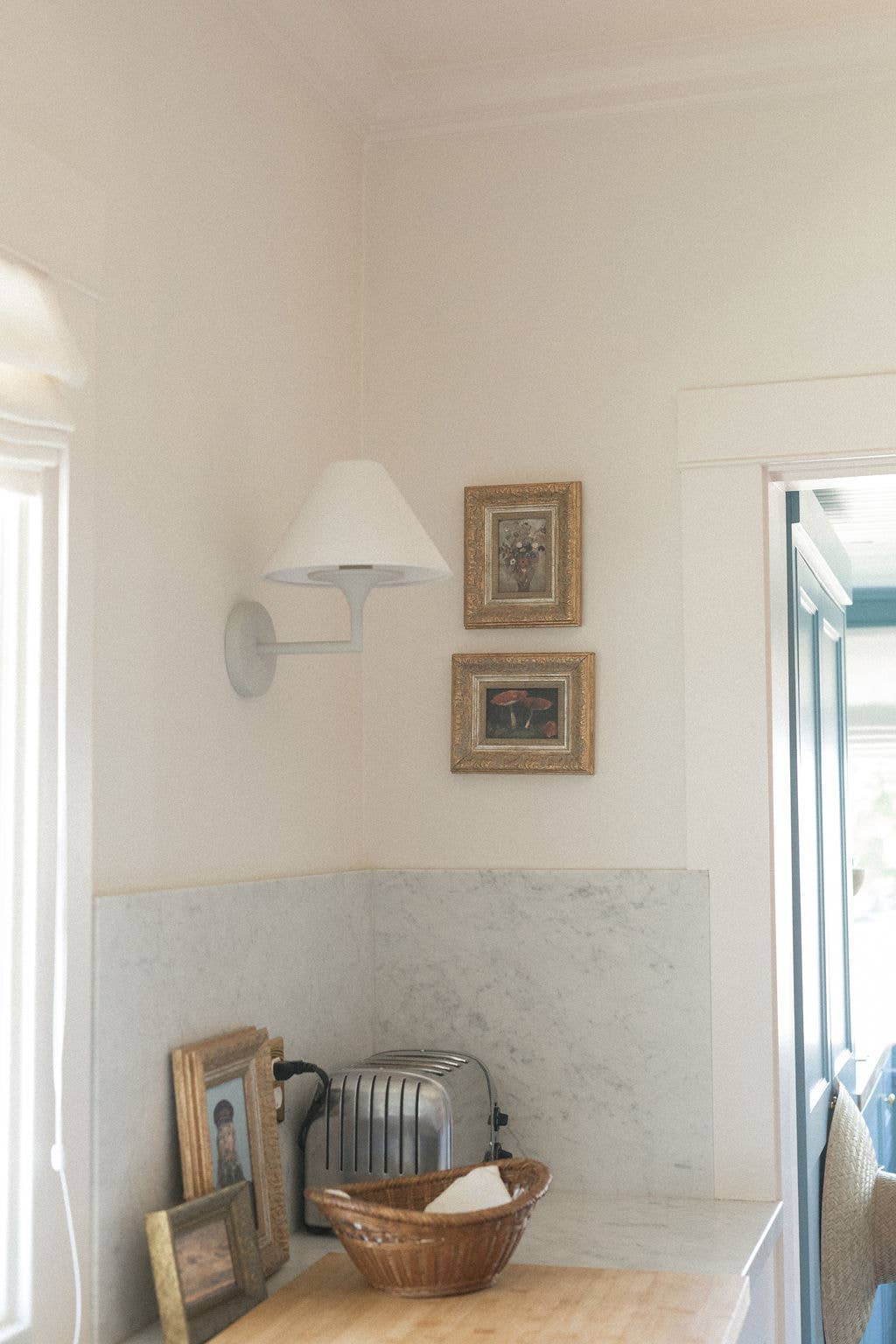 Framed vintage mushroom art by Luxe B Co featuring antique-inspired botanical illustration on textured paper.
