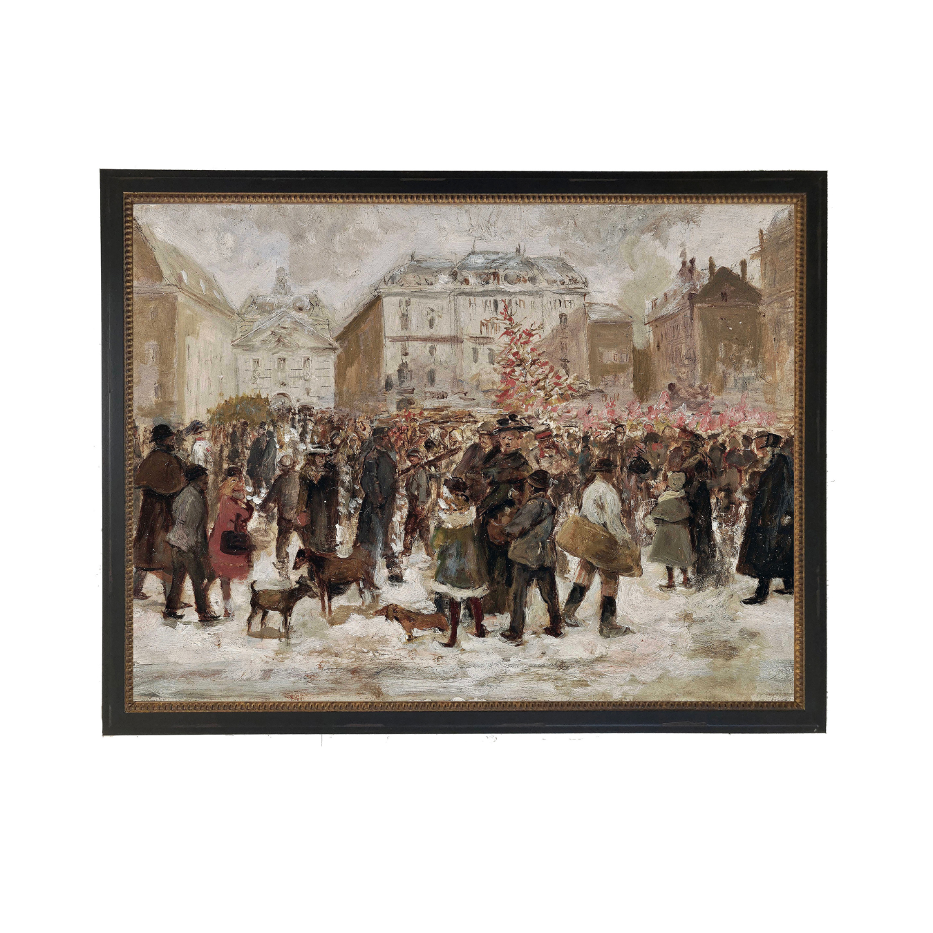 Vintage Oil Painting European Market | By Luxe B Co.