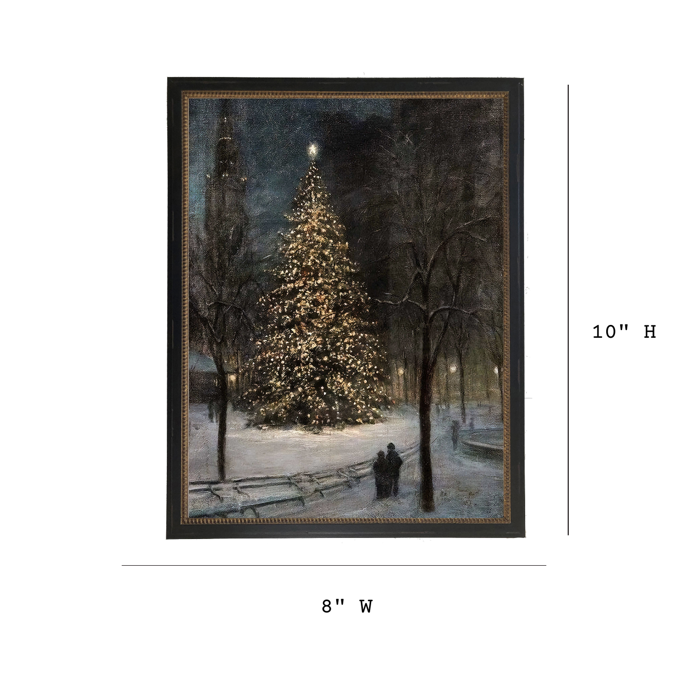 Vintage Oil Painting Festive Holiday Night Framed Art | By Luxe B Co.
