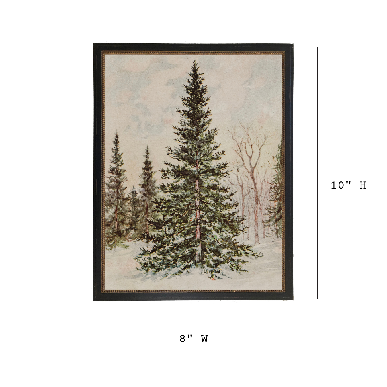 Vintage Oil Painting Festive Spruce Tree | By Luxe B Co.