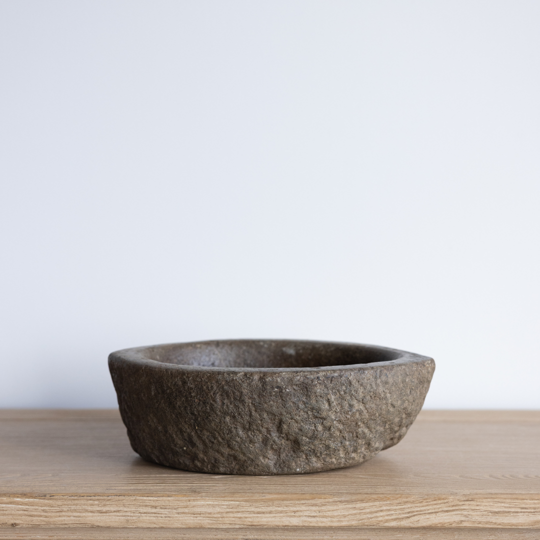 Vintage Oval Stone Mortar | By Luxe B Co
