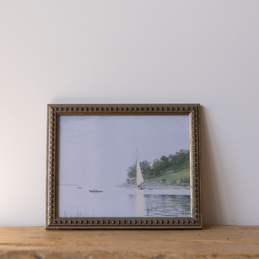 Vintage Watercolor Summer Sail Framed Art By Luxe B Co.