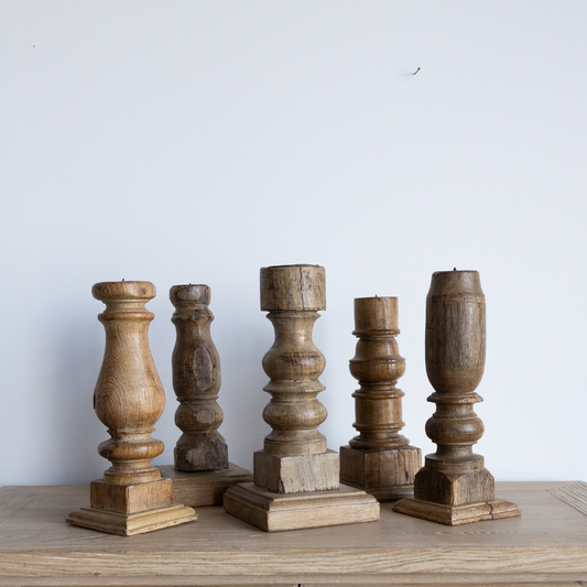 Vintage Wooden Candlesticks | By Luxe B Co