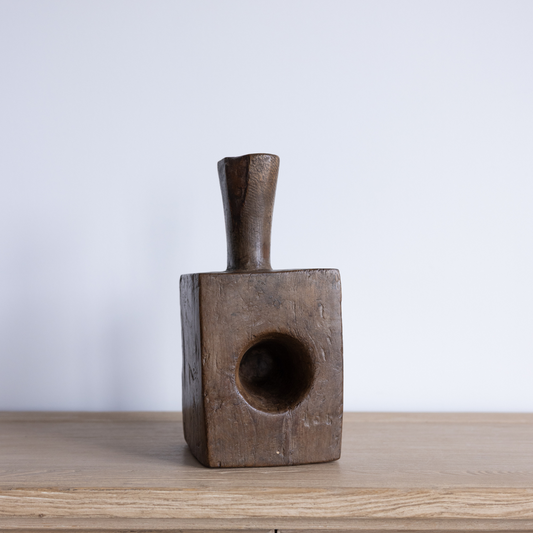 Vintage Wooden Carved Bowl With Handle | By Luxe B Co