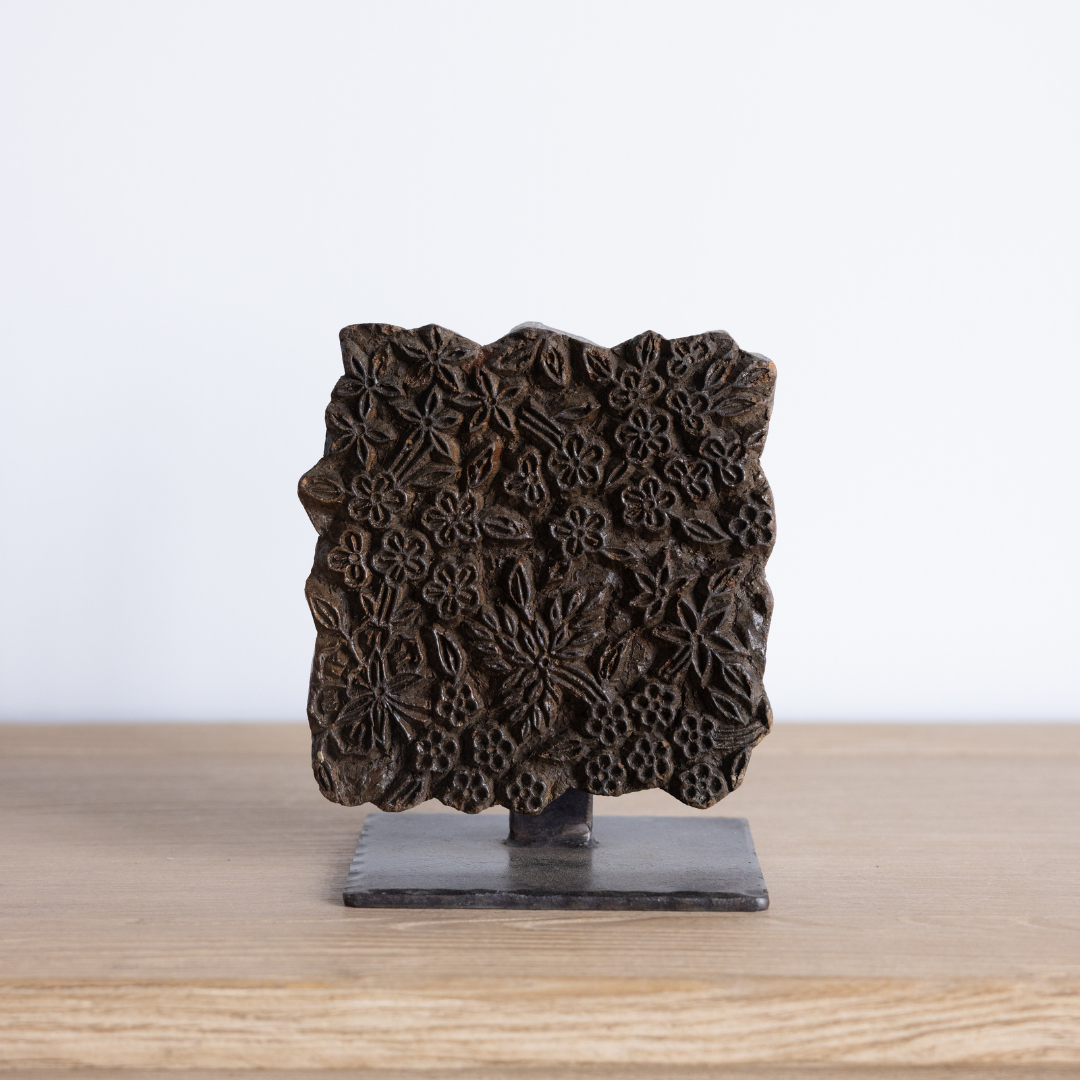 Vintage Wooden Printing Block Stamps With Stand | By Luxe B Co.