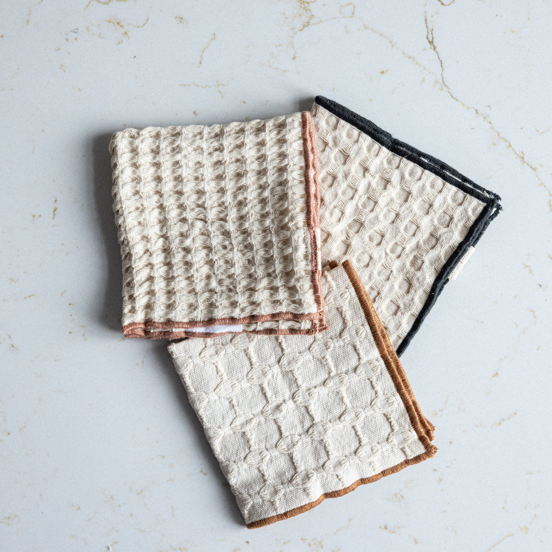Waffle Weave Square Dish Cloths | By Luxe B Co. 