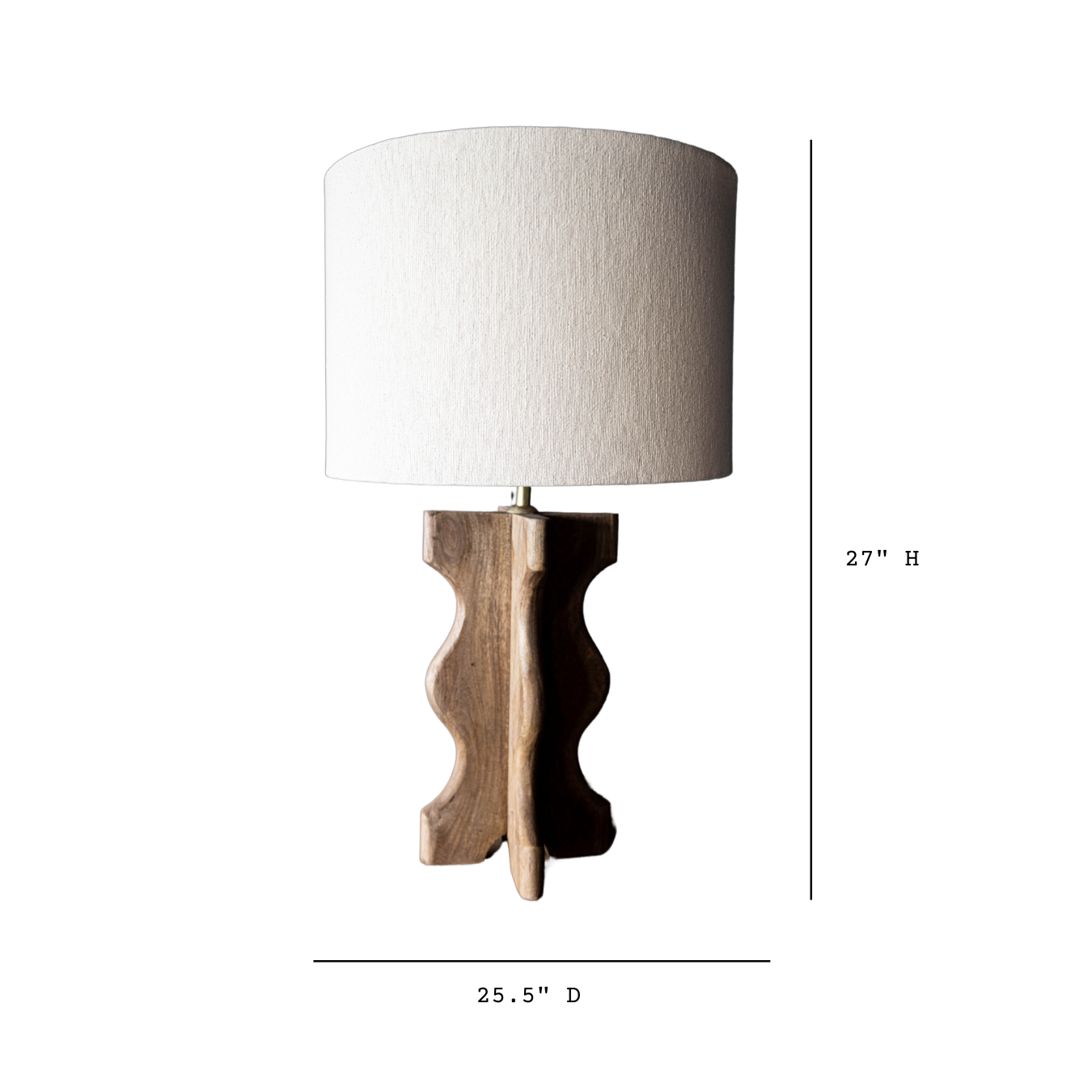 Wavy Wooden Table Lamp | By Luxe B Co.