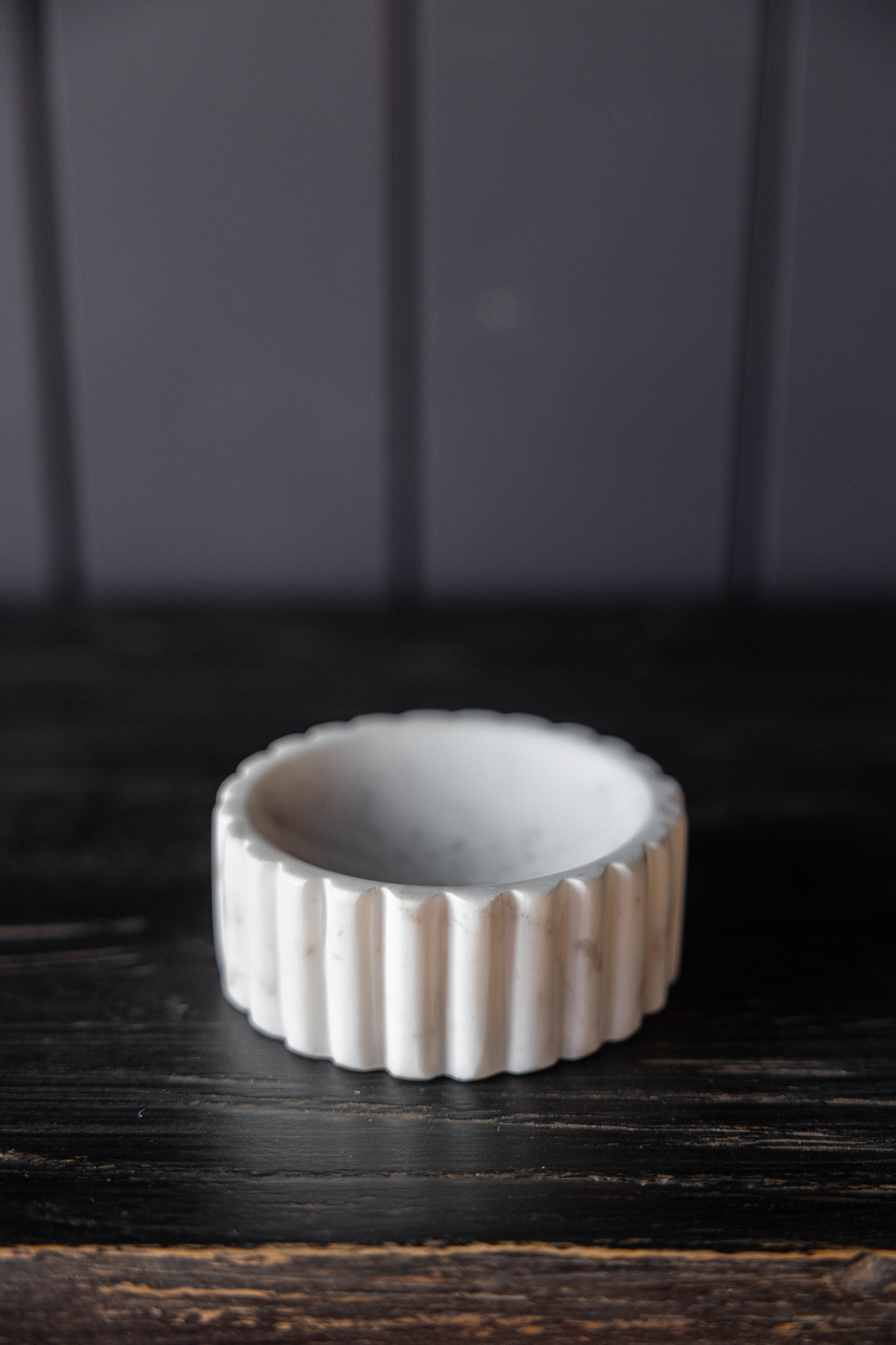 White Marble Fluted Soap Dish | By Luxe B Co.