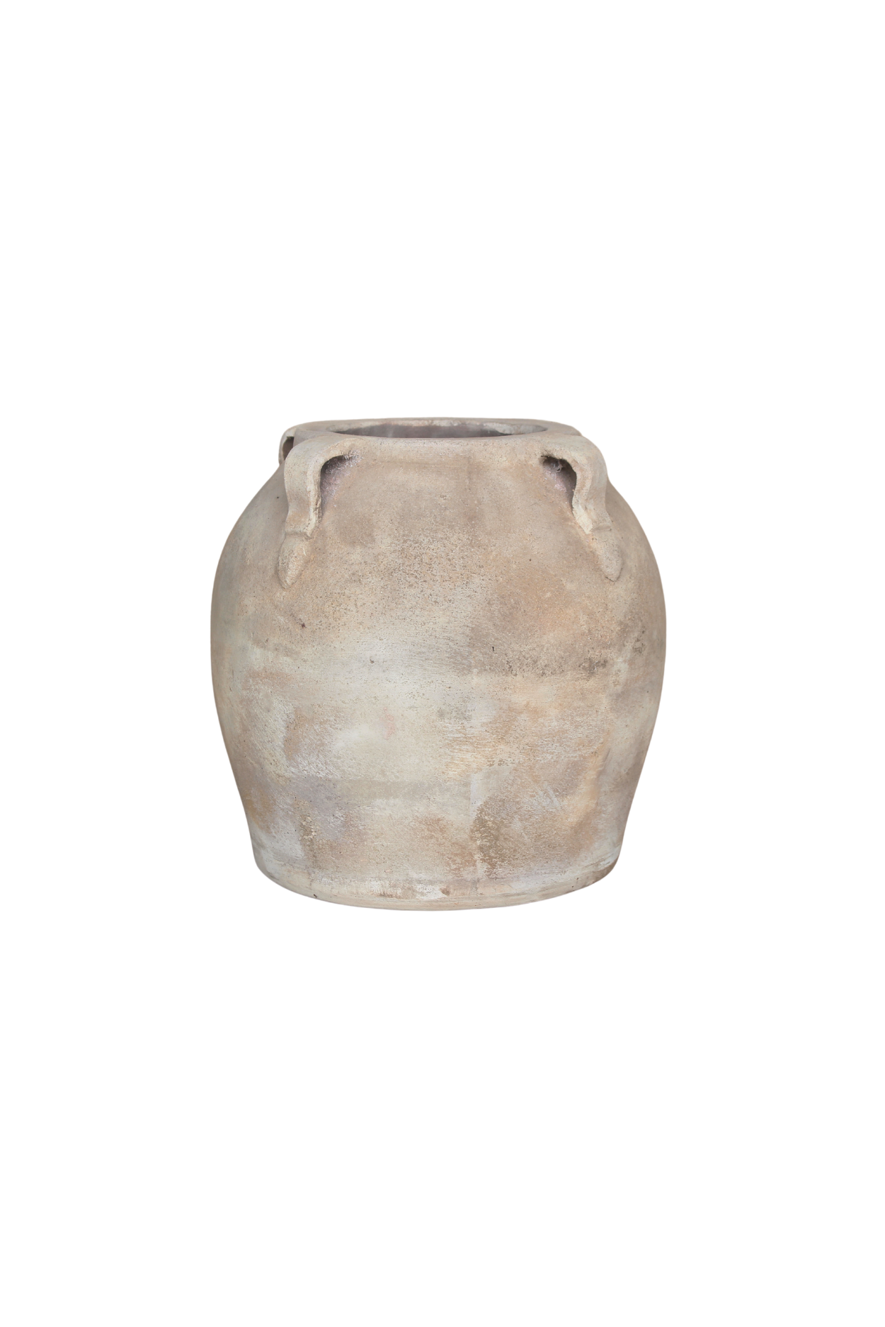 Blanc Beige Wash Vase With Handles Small | By Luxe B Co. 