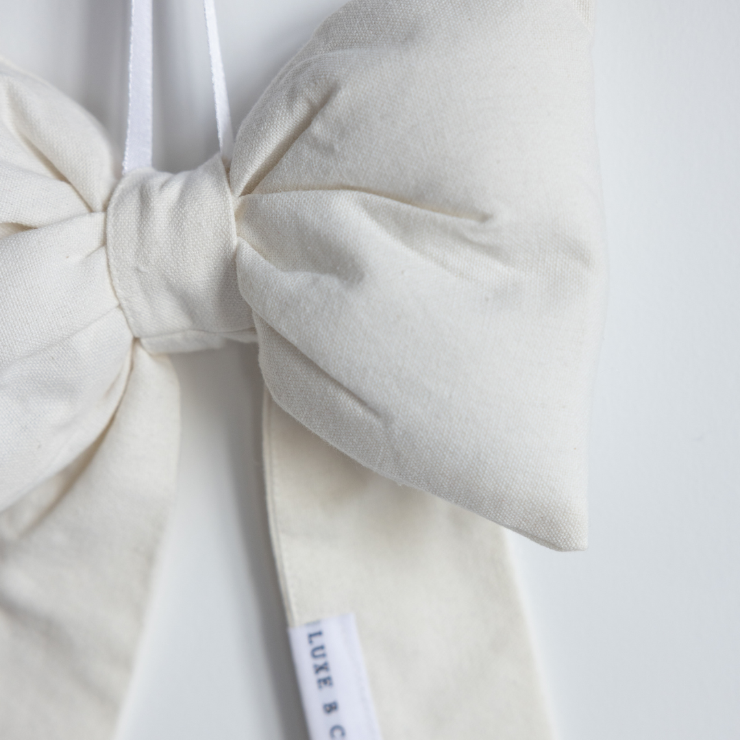 White Canvas Bows | By Luxe B Co.