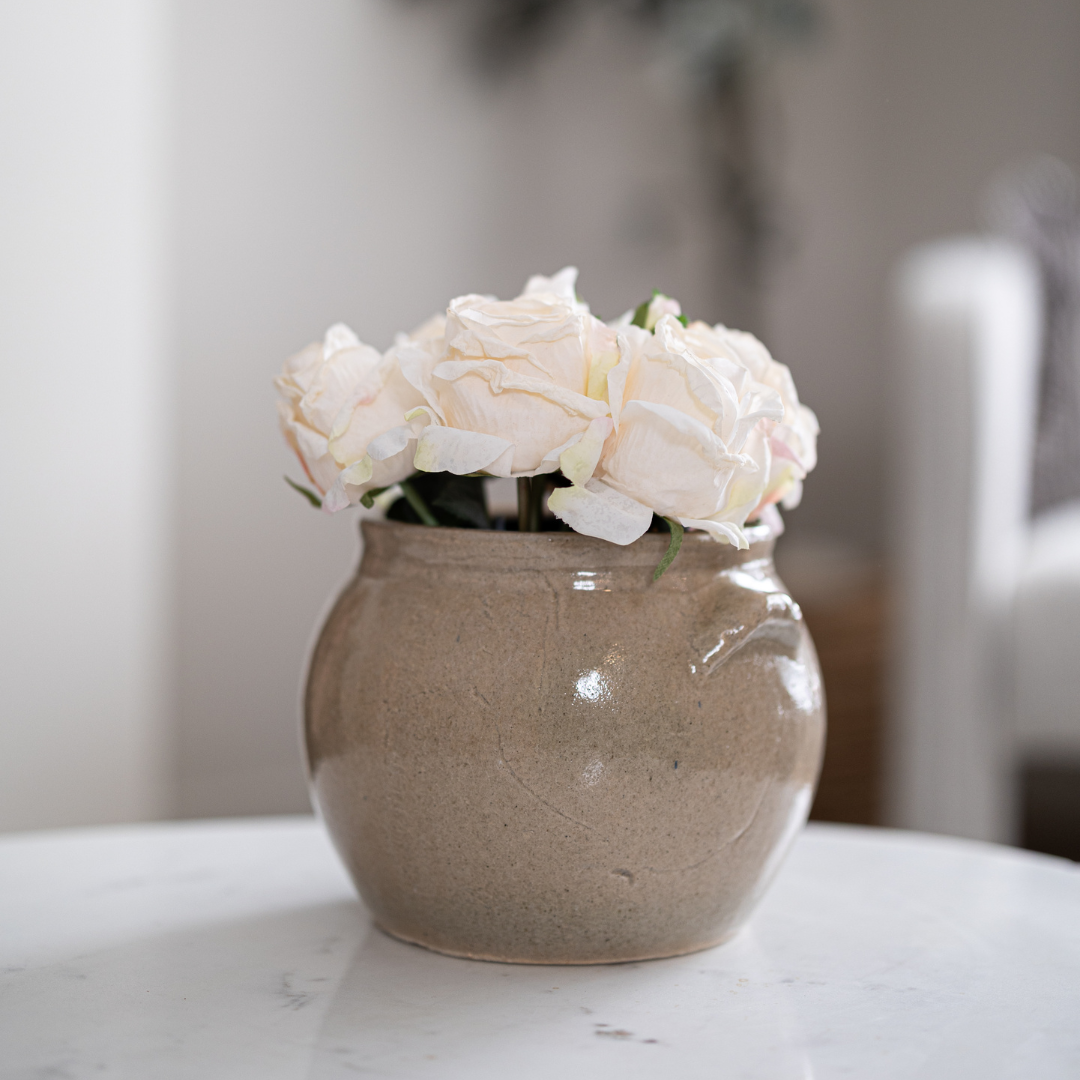 White Garden Faux Rose Bunch By Luxe B Co. 