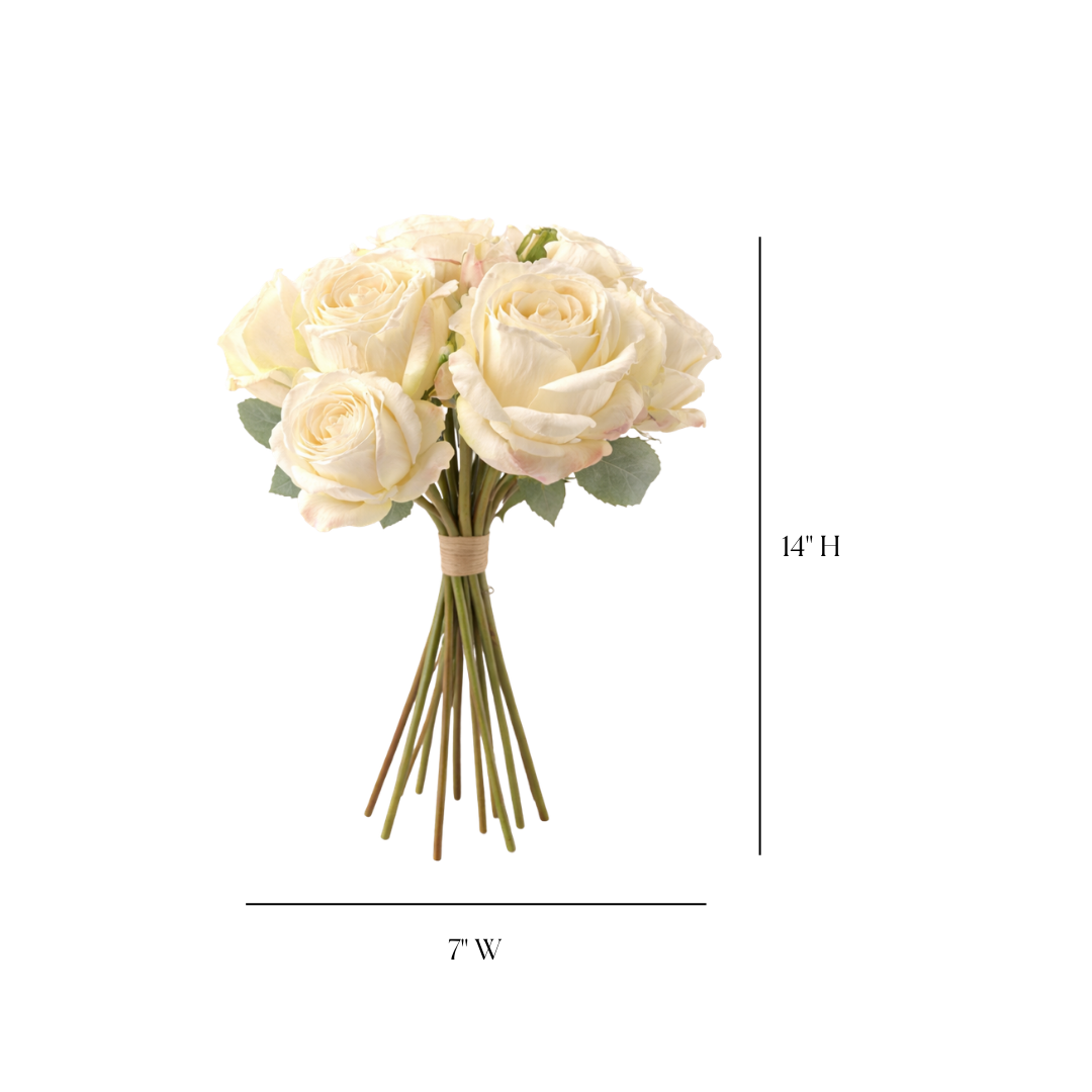 White Garden Faux Rose Bunch | By Luxe B Co.