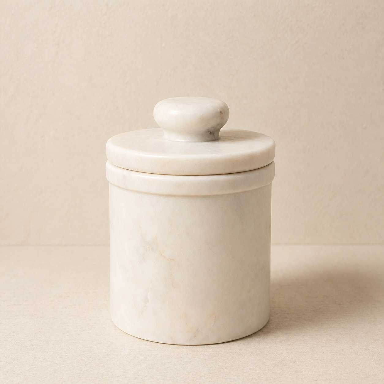White Marble Butter Bell By Luxe B Co.