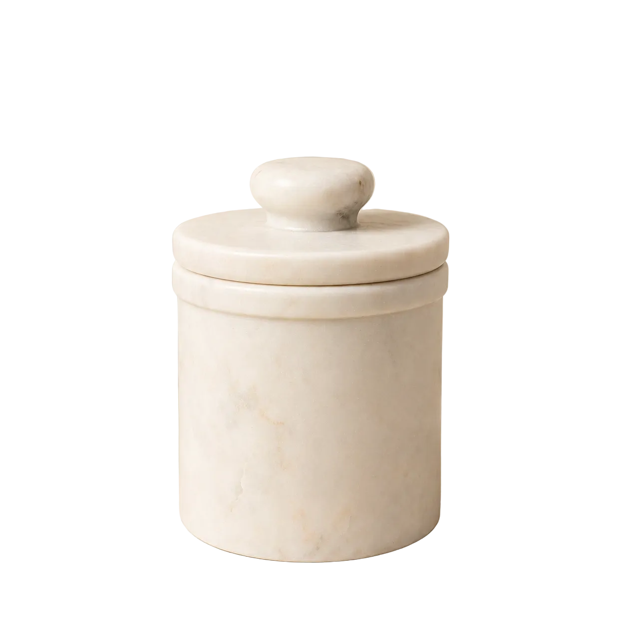 White Marble Butter Bell By Luxe B Co.