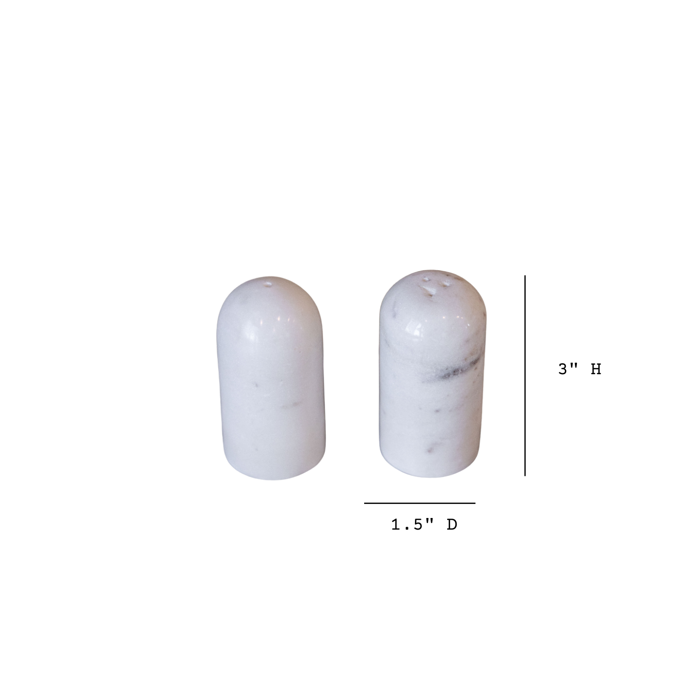 White Marble Salt & Pepper Shaker | By Luxe B Co.
